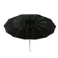 Compact folding umbrella with fiberglass ribs and a one button auto open handle