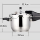 Stainless steel pressure cooker shown in a durability and wear reference shot