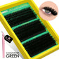 Black DIY lash clusters shown close up on the thin knotted band