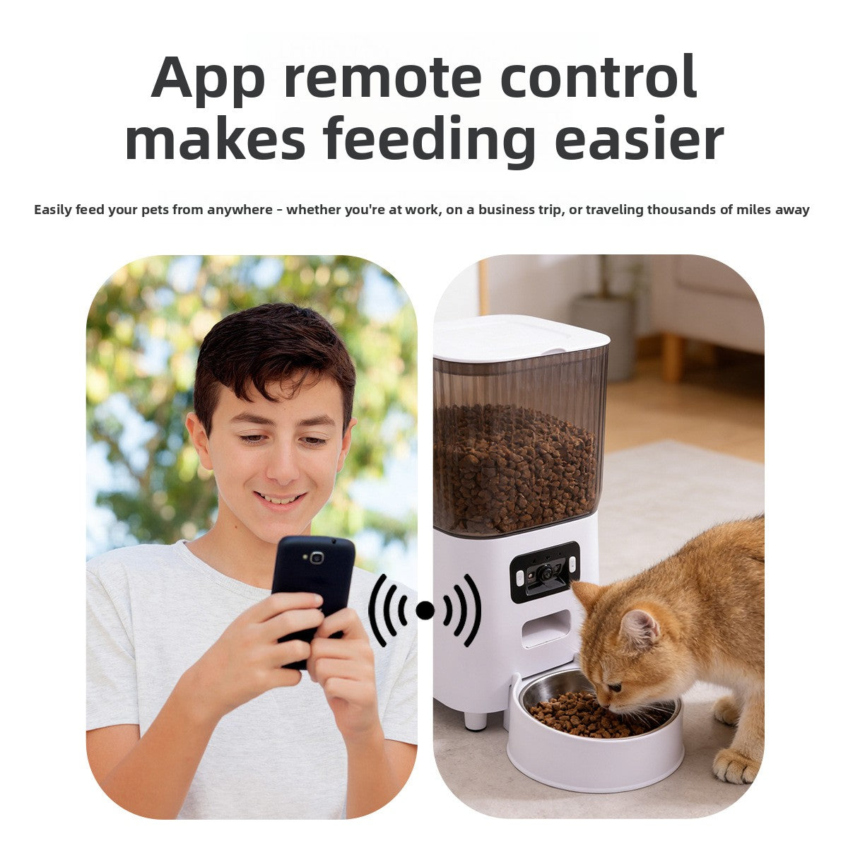 Smart Pet Feeder with App Control and Camera