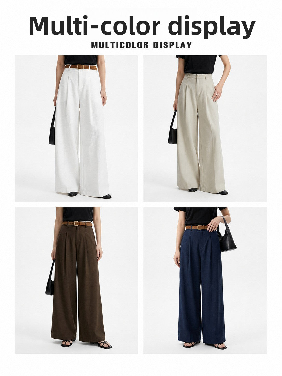 Tencel Cotton Wide Leg Pants