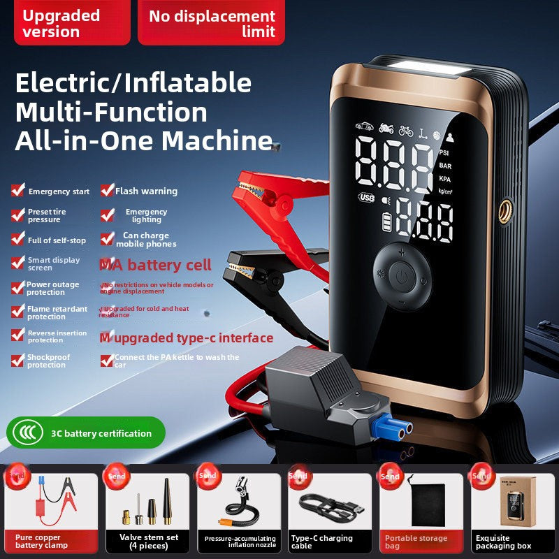 Car Jump Starter with Air Compressor and Power Bank