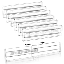 Retractable Transparent Drawer Dividers with Foam Ends