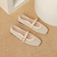 Breathable Mesh Ballet Flat Sandals with Buckle