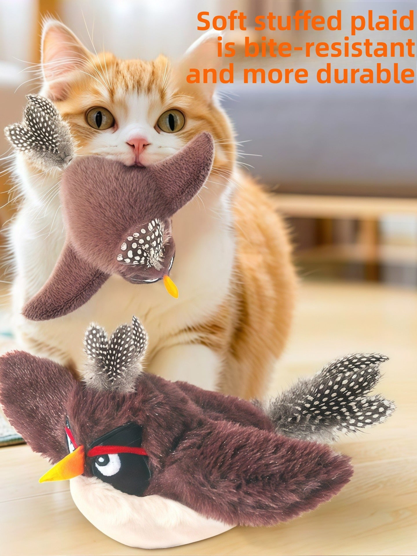 Electric Bird Cat Toy | side profile angle shot