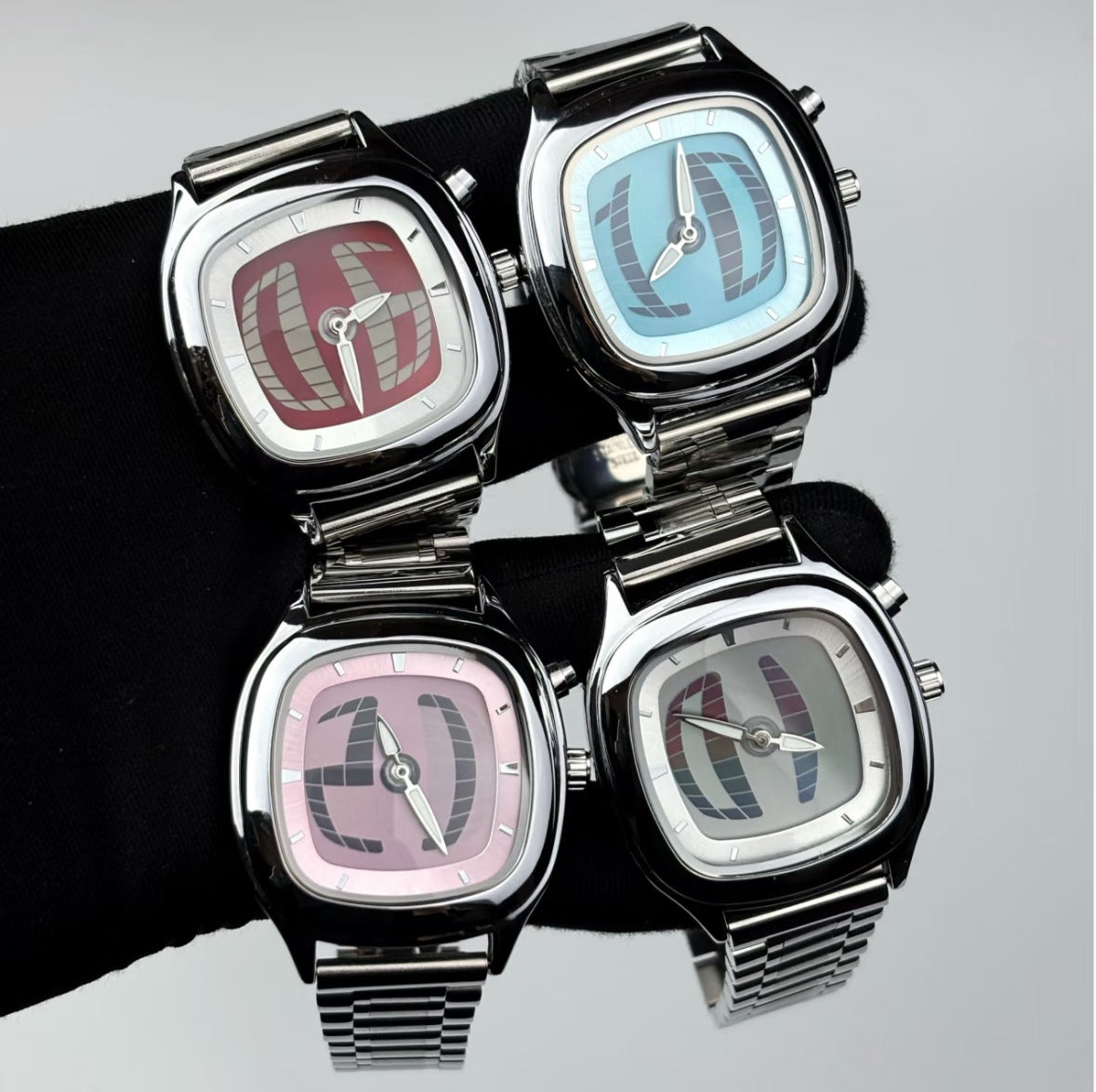 Retro Dual Display Quartz Watch | angled lifestyle styling shot