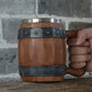 Imitation Wood Beer Mug Stainless Steel Cup