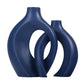 Nordic ceramic nesting vase set shown from the side, minimalist curved shape