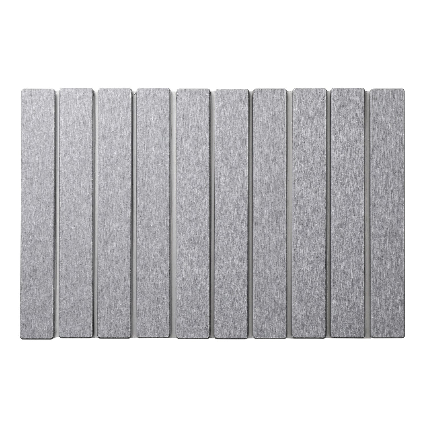 Medium Gray foldable diatomaceous earth absorbent mat with a slatted design