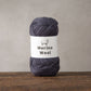 Group of soft merino wool knitting yarn balls in five muted colours