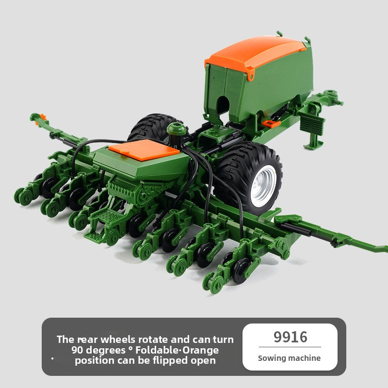 Combined tillage machine implement for the remote control farm tractor toy