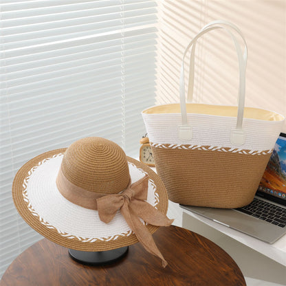 Bow Design Sun Hat and Bag Set | packaging and what is included