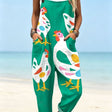Emerald Green Chicken Print