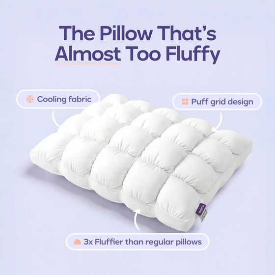 3D Puff Grid Bed Pillow