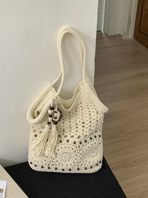 Woven Cotton Underarm Shoulder Bag
