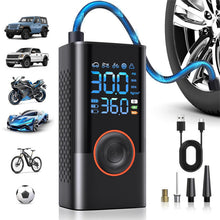 Cordless Digital Tire Inflator Air Pump with LED Light and Power Bank
