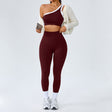 Burgundy set with white trim