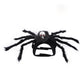 Black plush spider Halloween costume for cats and dogs with a gauze accent skull and eight legs