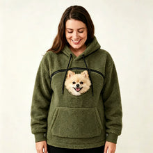Women's Teddy Fleece Hoodie with Chest Pet Pocket
