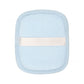 Reusable makeup remover pad with a satin hand strap shown on a plain background