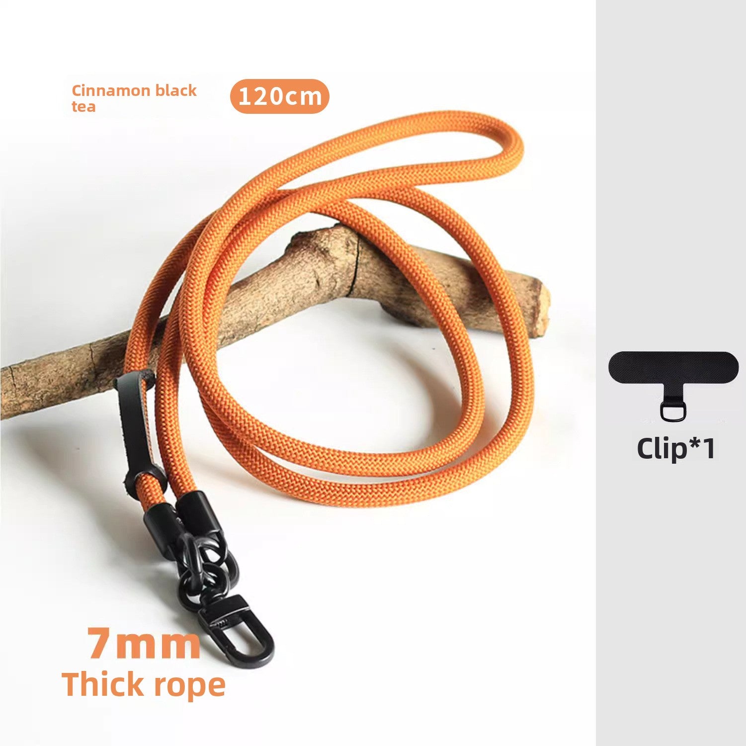 Adjustable phone lanyard with metal buckle styled with a daily outfit