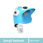Single helmet, blue option: small blue helmet visor with a white mounting plate, white background