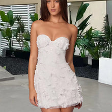 Floral Embroidery Strapless Dress For Casual Day Trip Relaxed Outing With Easy