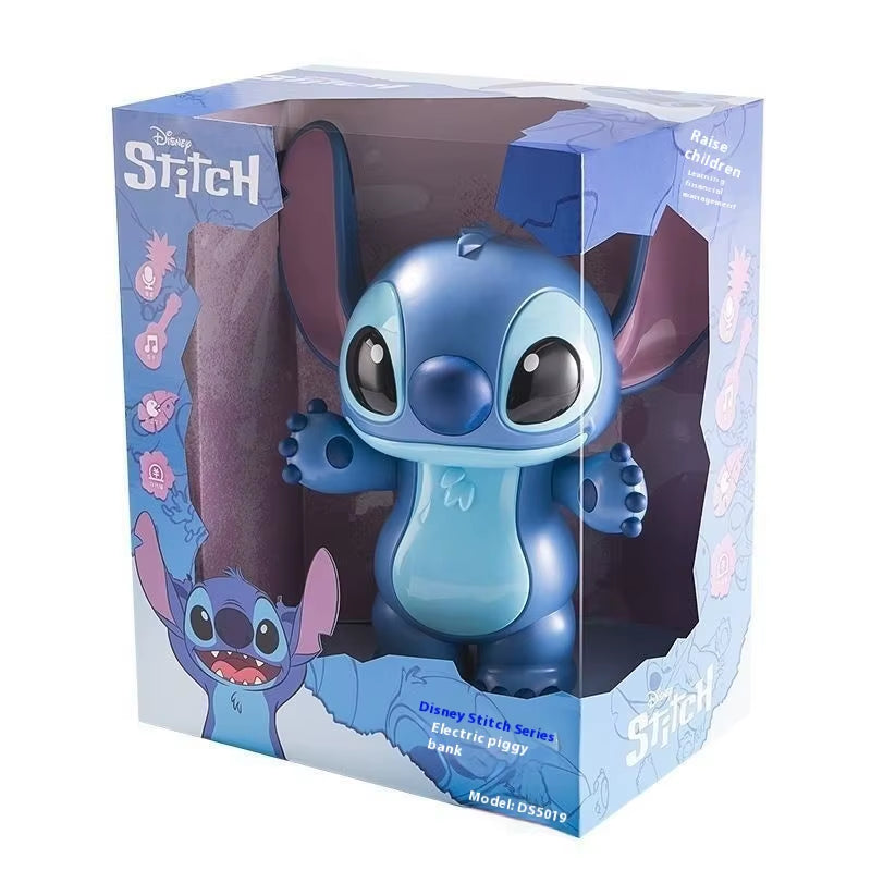 Stitch Large Desktop Ornament with Sound Function Electric Piggy Bank Soft Children'S Gift Hand-Made Inspired Action Figure