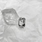 Geometric Titanium Steel Hollow Ring