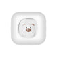 White thermal printer with a small bear seen through a round window, front view, X7 white option