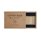 Colored reusable makeup cotton swabs shown with their packaging and presentation