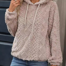 Womens Plush Jacquard Hooded