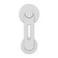 Silver slotted aluminum magnetic phone mount arm with a round magnetic head on a white background