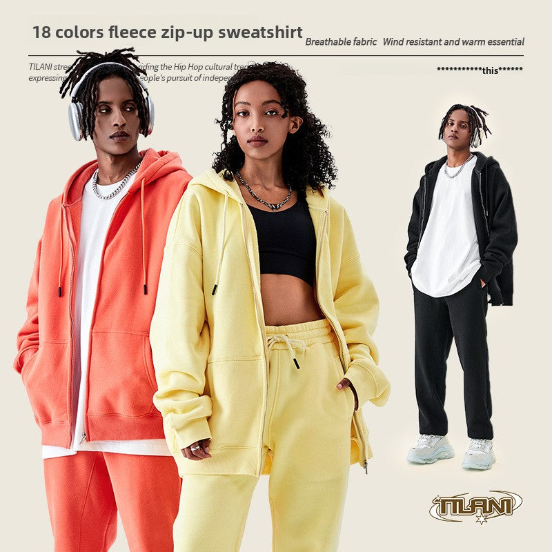 Solid-color Hoodie, Everyday | side angle
