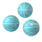 Light lake blue cartoon panda kids basketball with printed decorations on a display