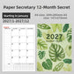 Turtle Leaf 2027 cover monthly planner notebook in A5