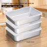Square Container White Lid 3pcs