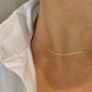 Square Snake Bone Chain Necklace | angled lifestyle styling shot