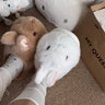 Little Rabbit Cotton Boot Brown and White Pair