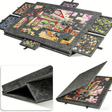 Folding Jigsaw Puzzle Board with 6 Sorting Drawers and Felt Surface
