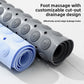 Bath mat in moulded PVC, rows of dome nubs broken by small round drainage openings