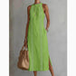 Womens Sleeveless Lace Dress for Casual Day, Trip, Relaxed Outing with Easy Styling | angled lifestyle styling shot