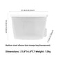 Reusable clear silicone food storage bag, 800ml size, standing sealed upright
