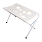 Foldable pet grooming stand, gray folding grooming stand with mesh top