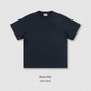 Solid color heavyweight cotton short sleeve tee with a crew neck and loose oversized American fit
