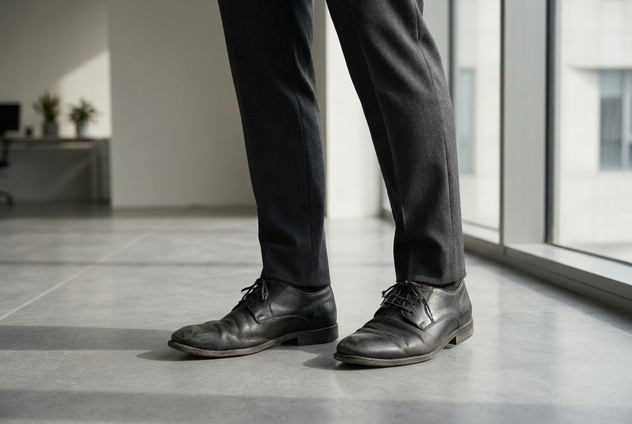 mens-classic-derby-leather-shoes before problem editorial
