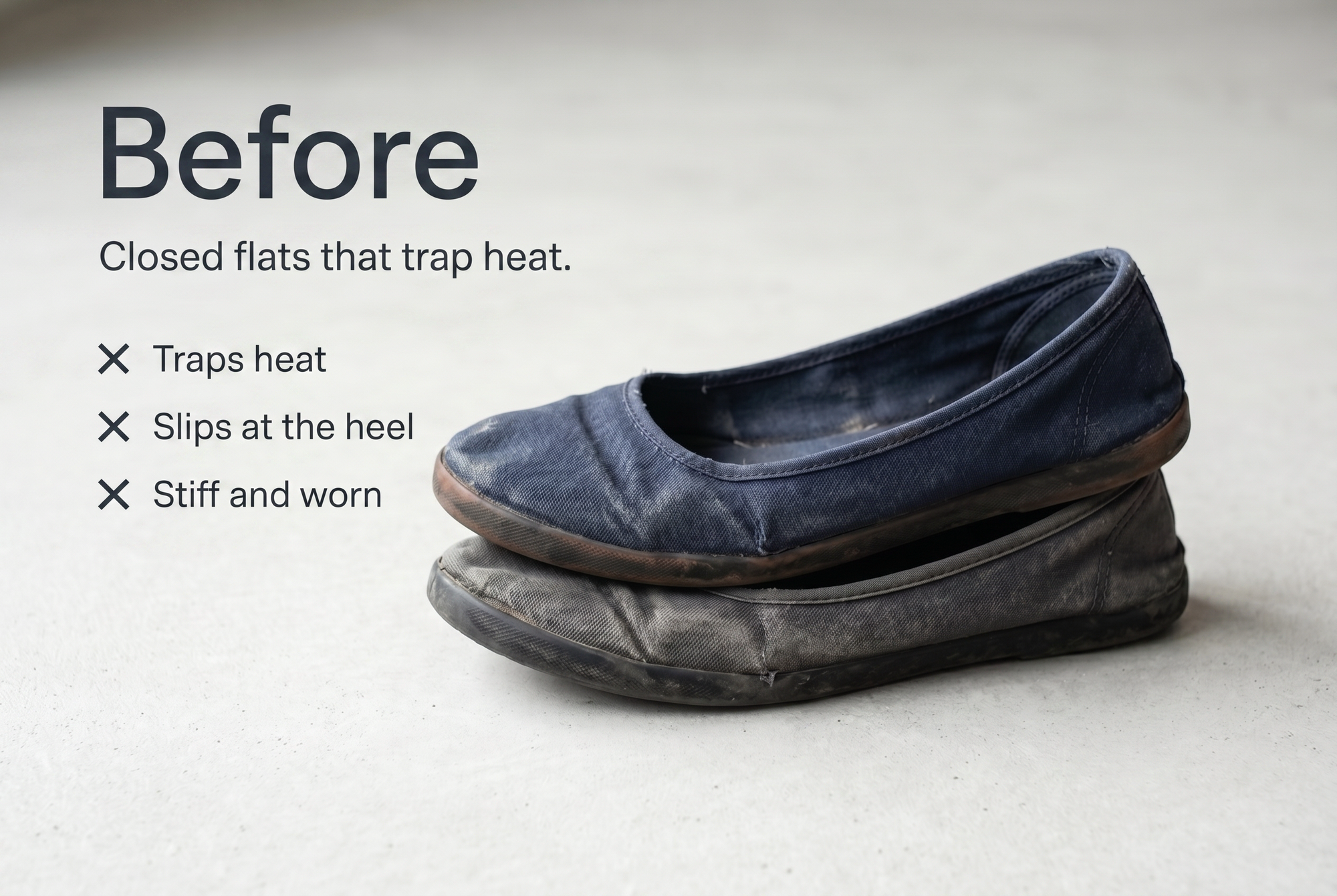 breathable-mesh-ballet-flat-sandals-with-buckle before problem editorial