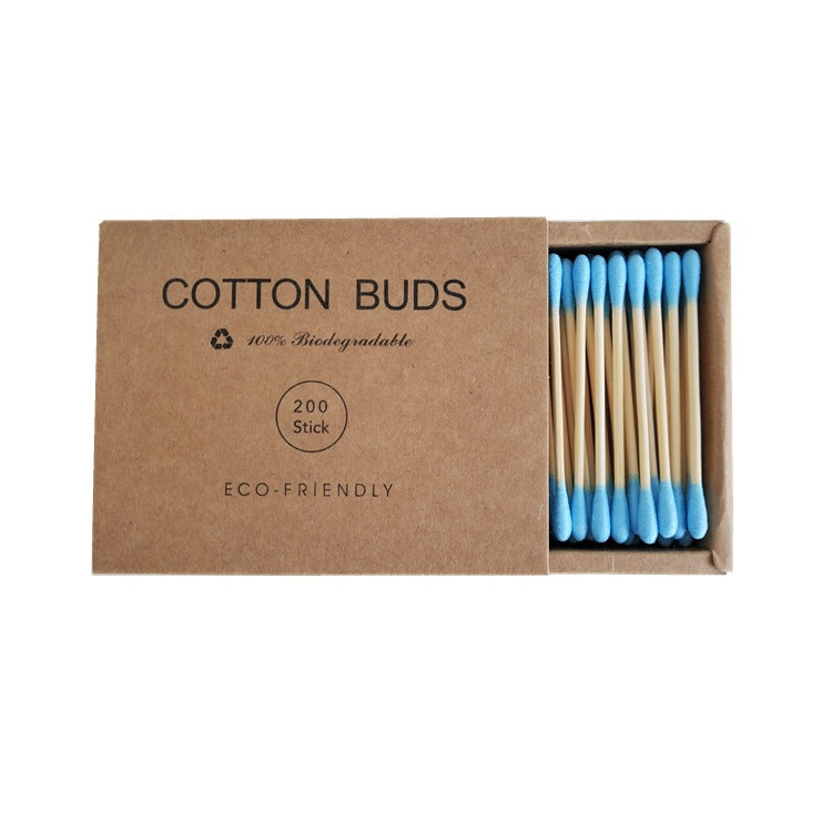 Reusable makeup swab in use cleaning up a liner edge during makeup touch-ups