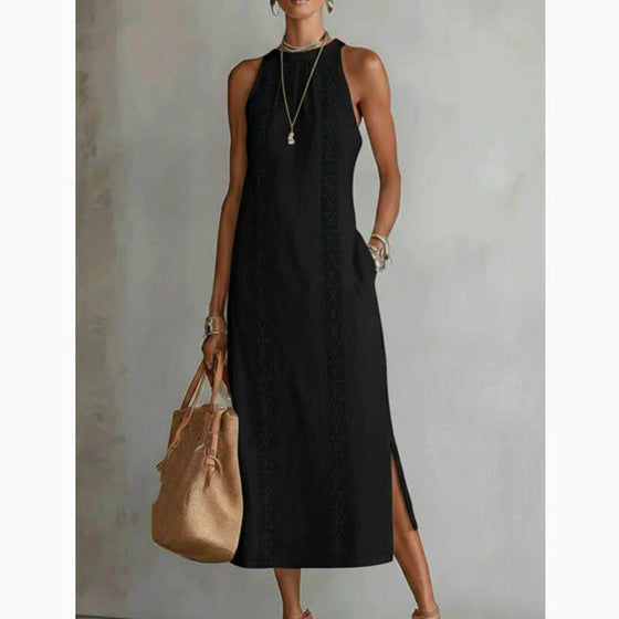 Womens Sleeveless Lace Dress