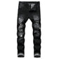 Men's straight fit denim jeans worn in a casual everyday styled look
